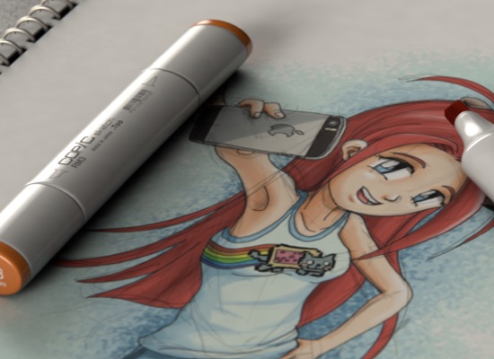 3D Copic Sketch